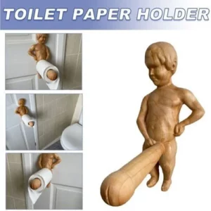 Funny Wood Toilet Roll Holder