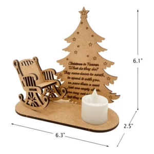 Personalized Christmas in Heaven Rocking Chair Ornament Memorial Tabletop Plaque