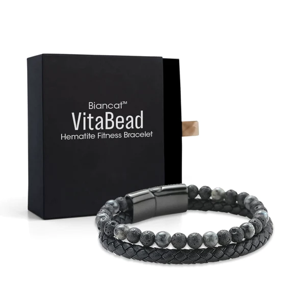 Biancat™ VitaBead Hematite Fitness Bracelet